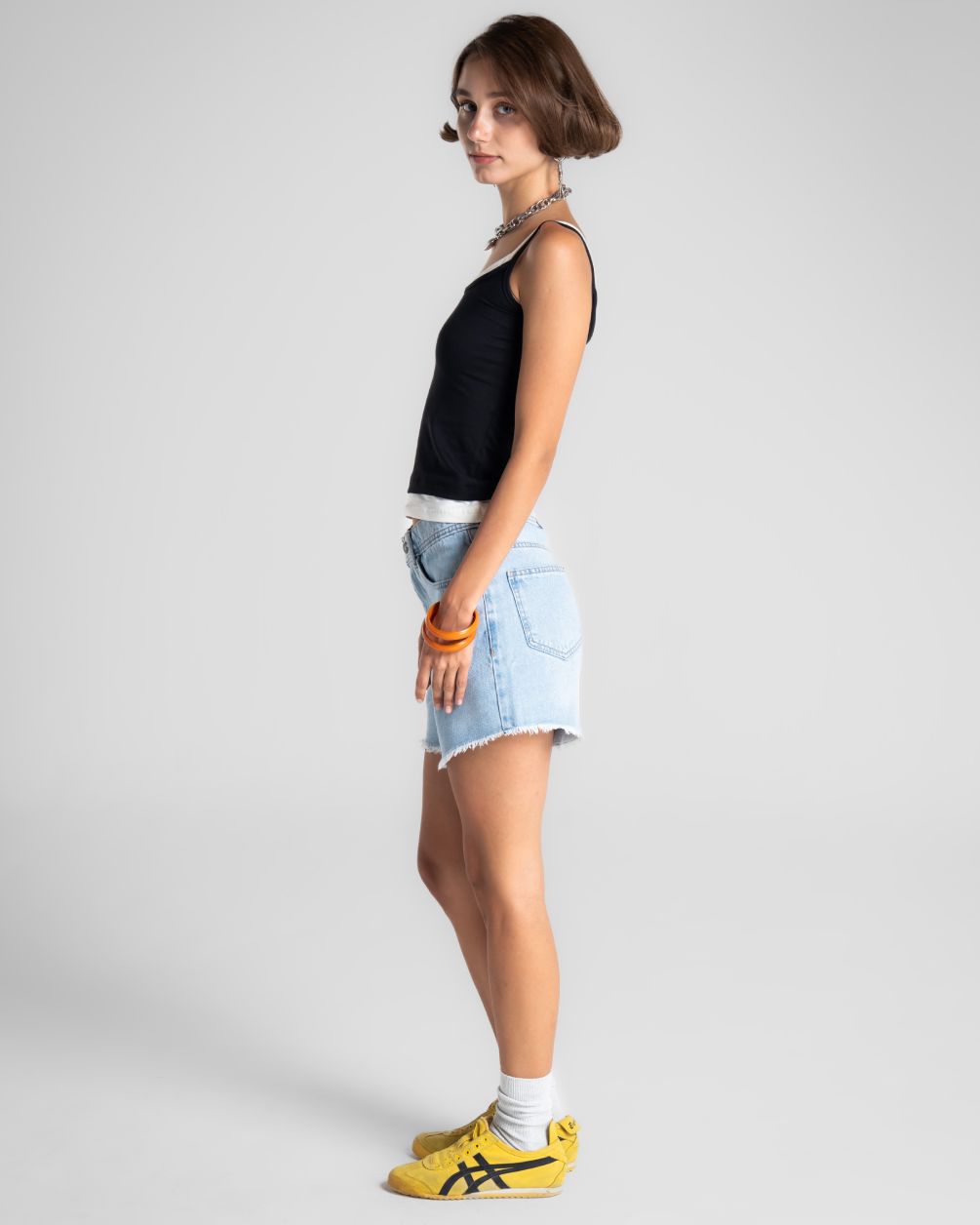 Unfinished Light Blue Denim Shorts Denim Short IN YOUR SHOE 