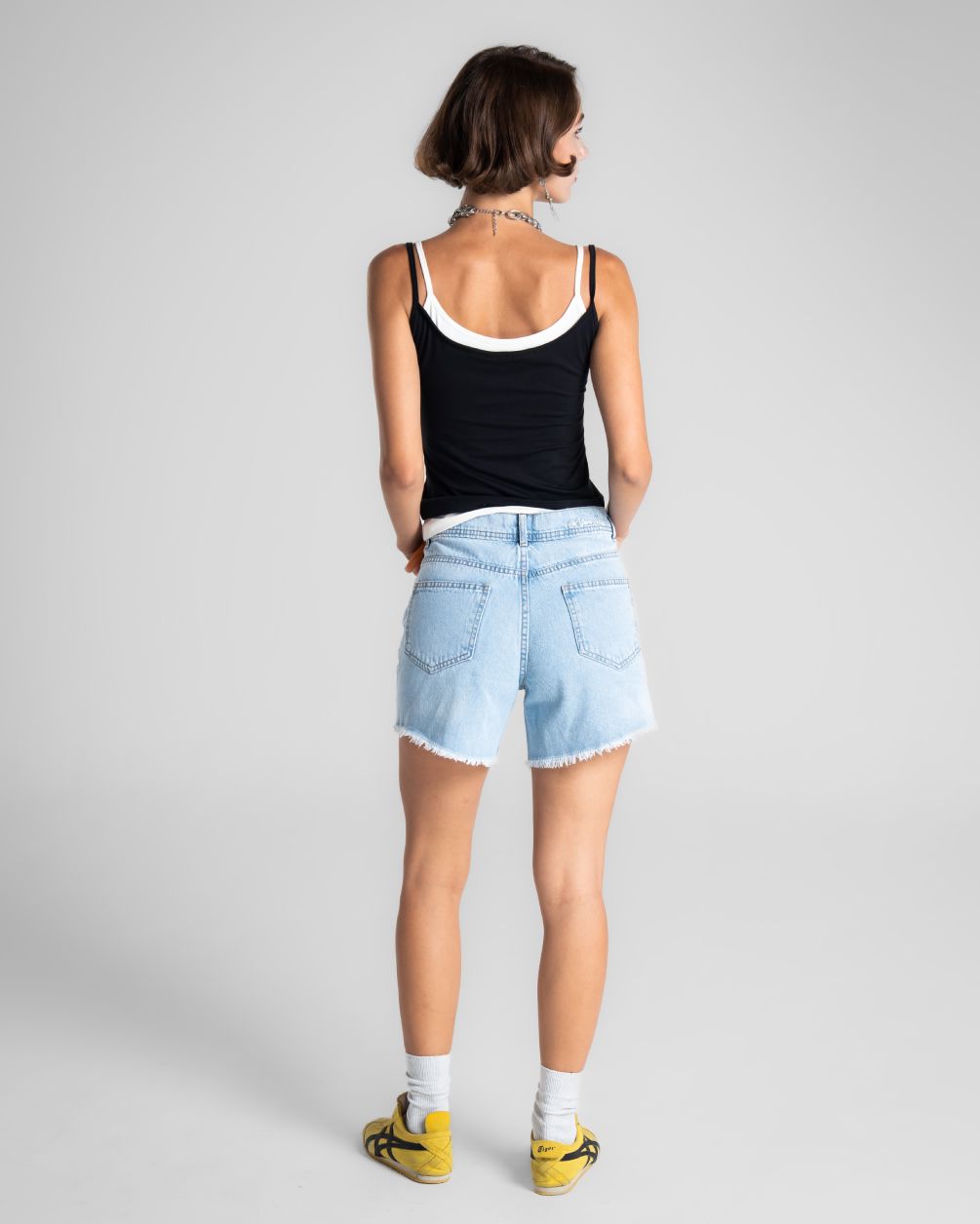 Unfinished Light Blue Denim Shorts Denim Short IN YOUR SHOE 