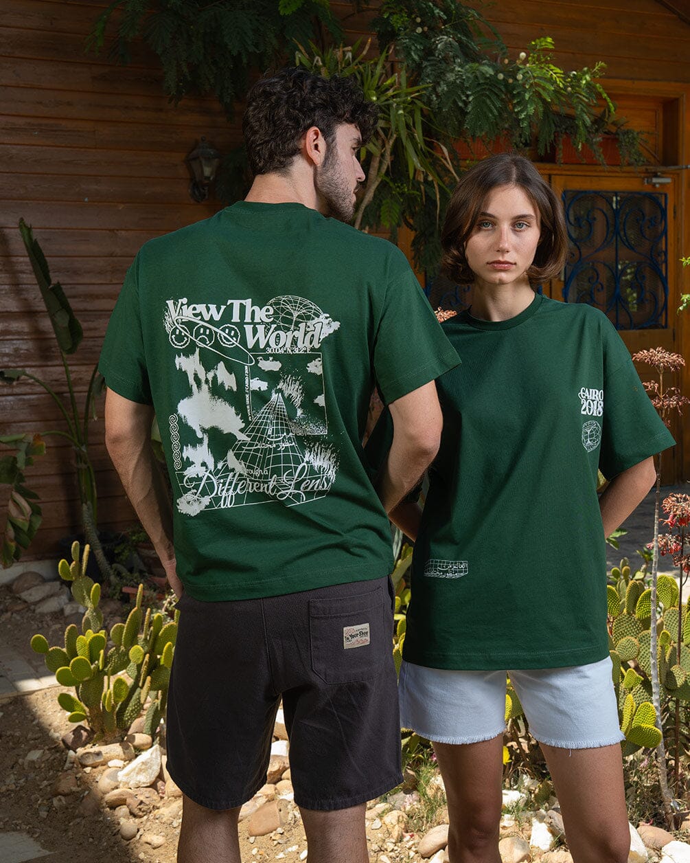 View The World Oversized Tee Printed Oversized Tees IN YOUR SHOE L 