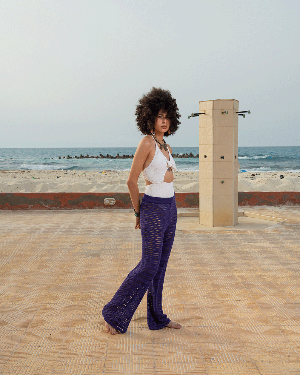 Violet Crochet Pants Pants IN YOUR SHOE L 