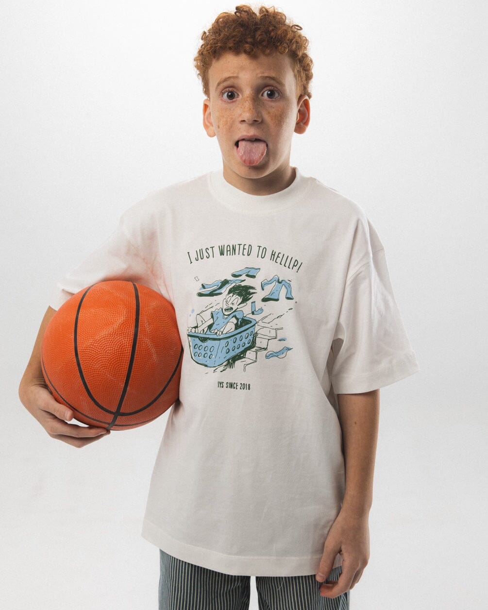 Wanted To Help Oversized Kids Tee Kids Printed Oversized Tees IN YOUR SHOE 8-9 