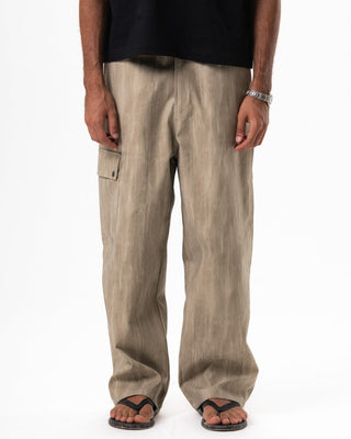 Washed Khaki Wide Leg Cargo Pants Pants IN YOUR SHOE L 