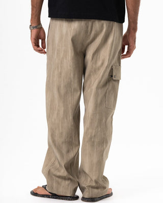 Washed Khaki Wide Leg Cargo Pants Pants IN YOUR SHOE XL 