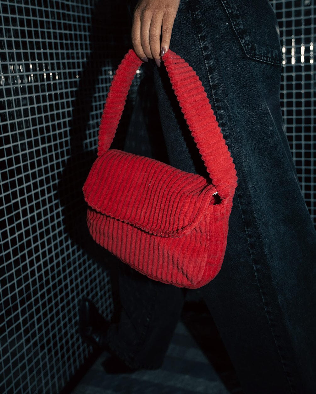 Watermelon Red Corduroy Hand Bag Corduroy Bag IN YOUR SHOE 