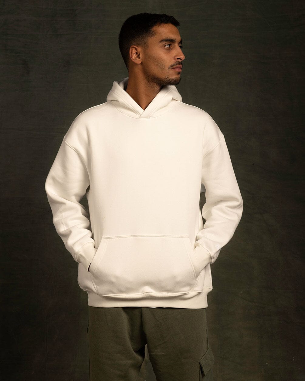 White Basic Hoodie Plain Hoodies IN YOUR SHOE M 