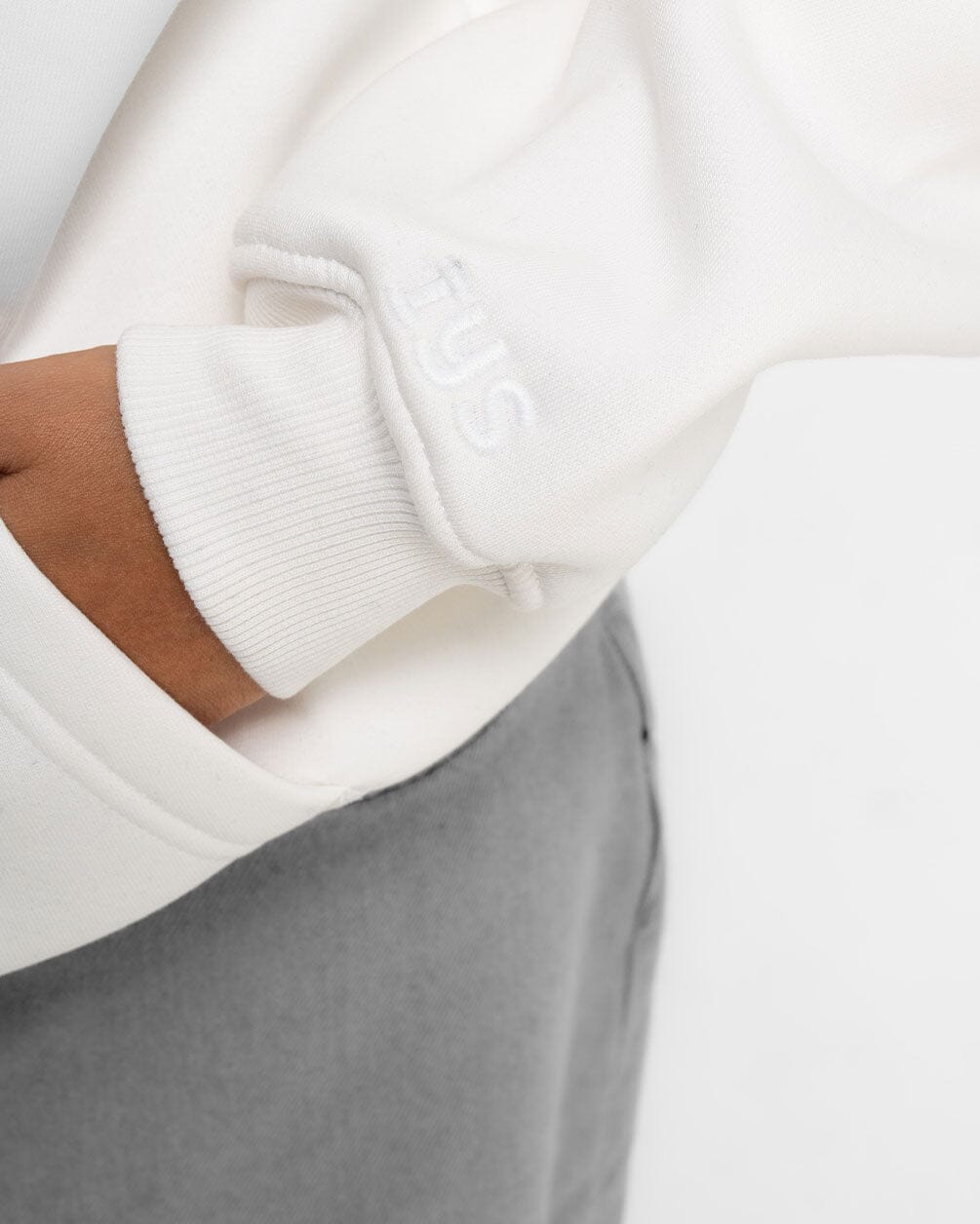 White Basic Hoodie Plain Hoodies IN YOUR SHOE 