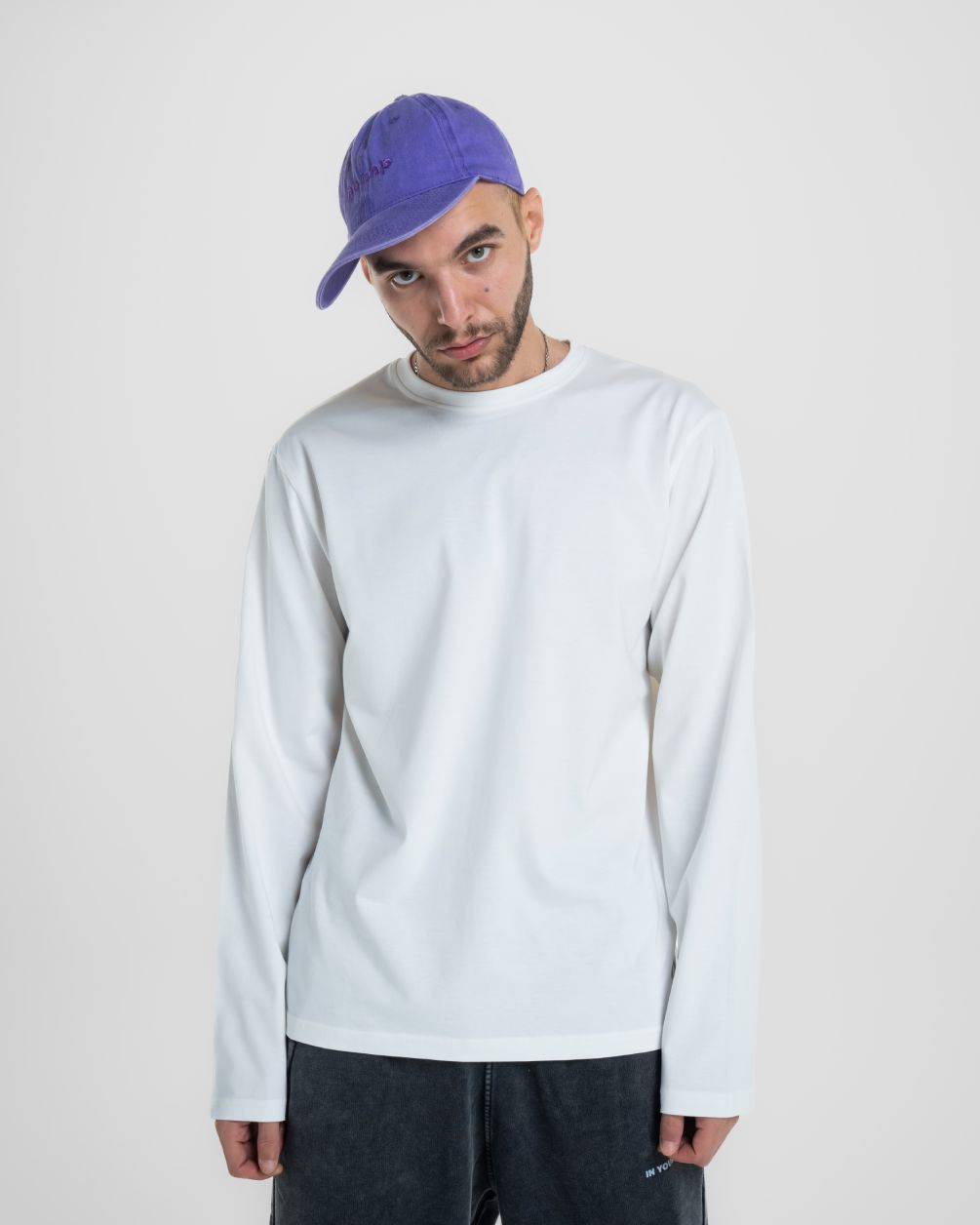 White Basic Long Sleeves Long Sleeves IN YOUR SHOE L 