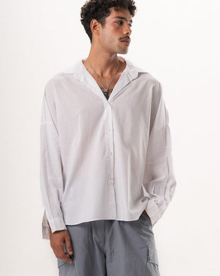White Long Sleeve Oversized Shirt Oversized Shirts IN YOUR SHOE XL 