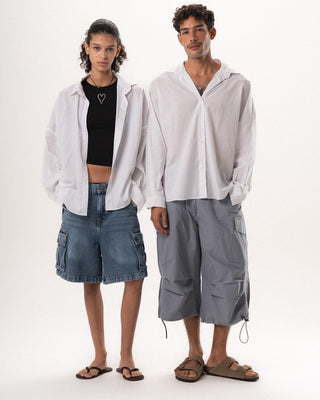 White Long Sleeve Oversized Shirt Oversized Shirts IN YOUR SHOE S 