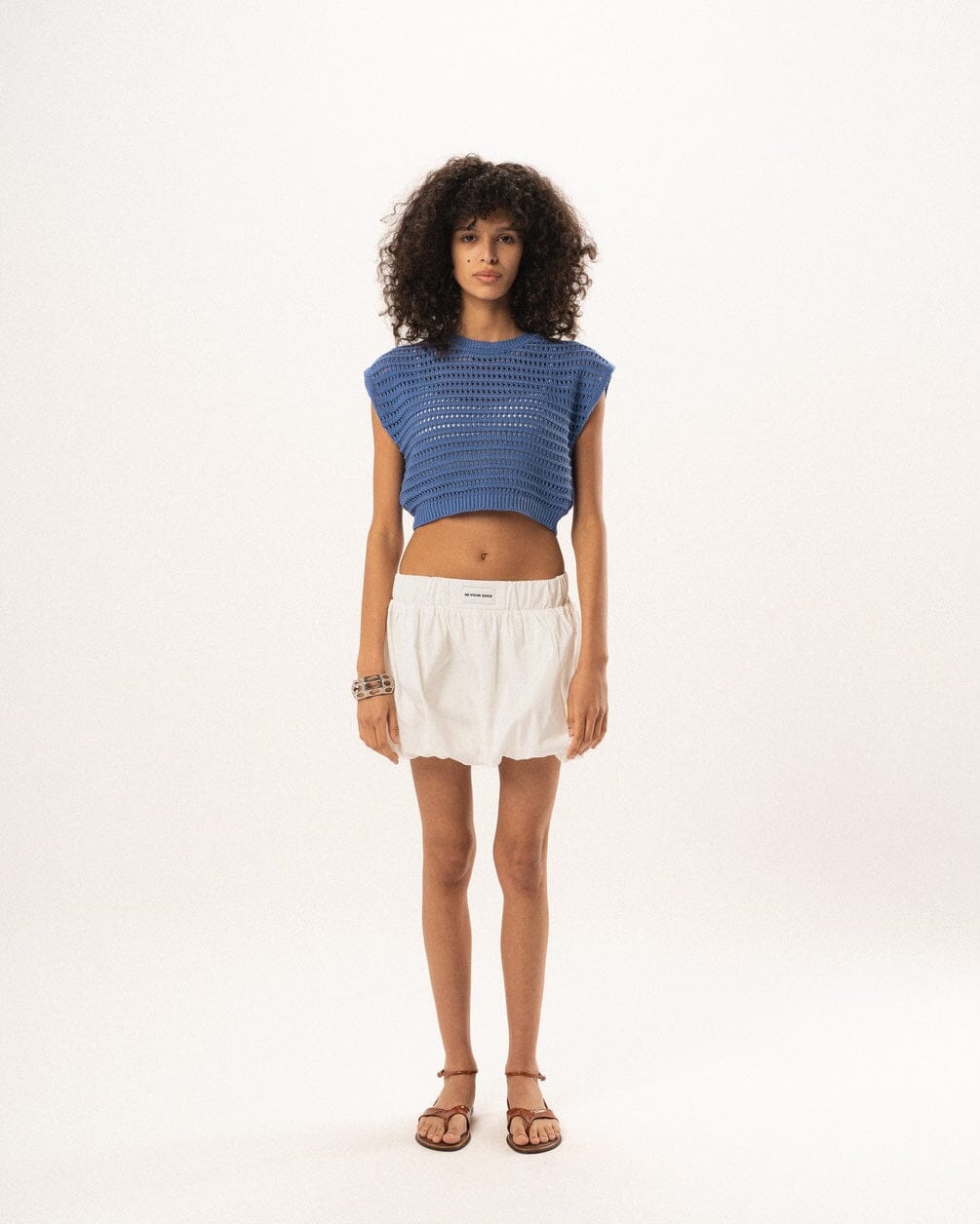 White Mini Balloon Skirt Skirt IN YOUR SHOE S 