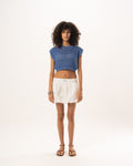 White Mini Balloon Skirt