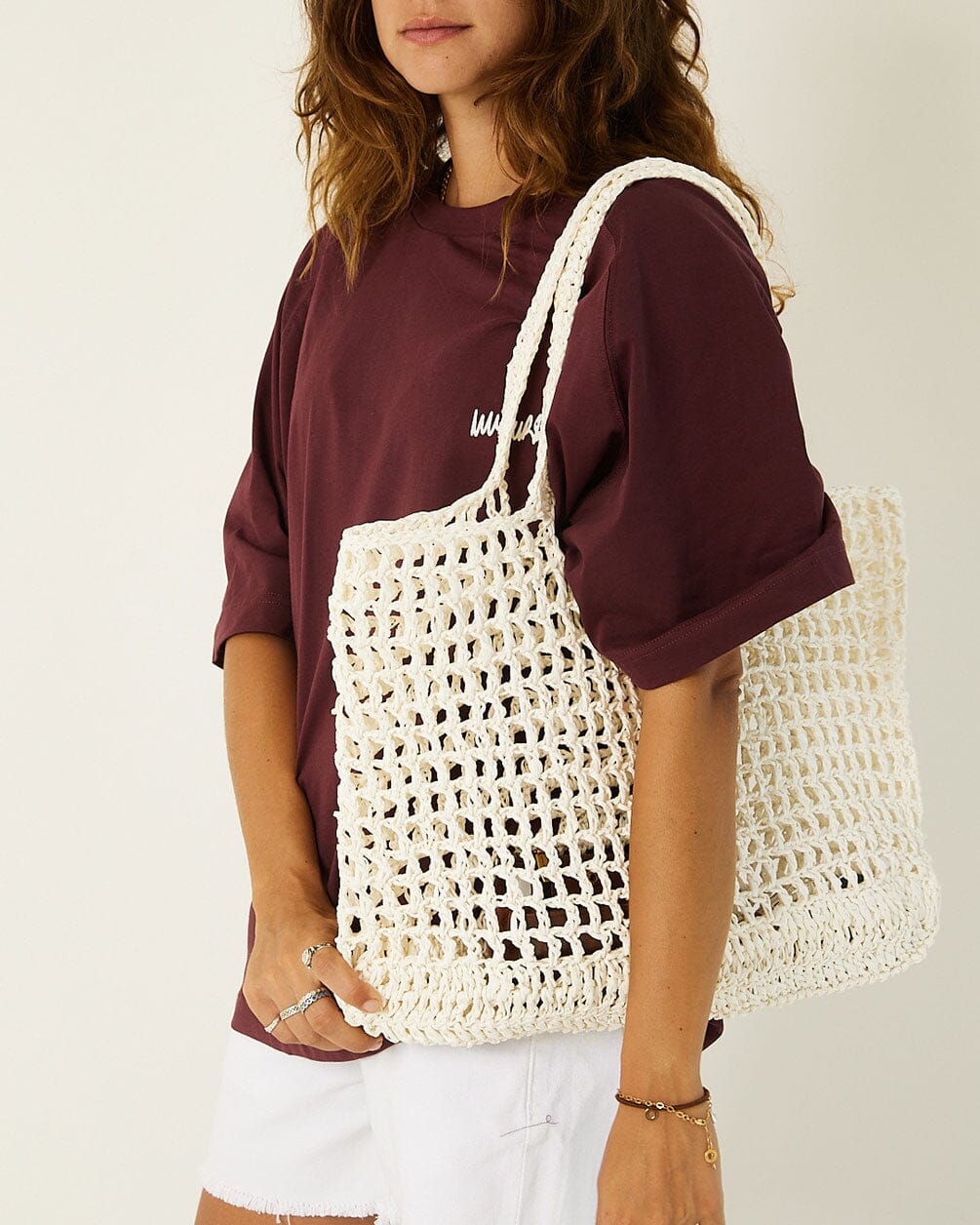 White Net Tote Bag Net Tote Bag IN YOUR SHOE 