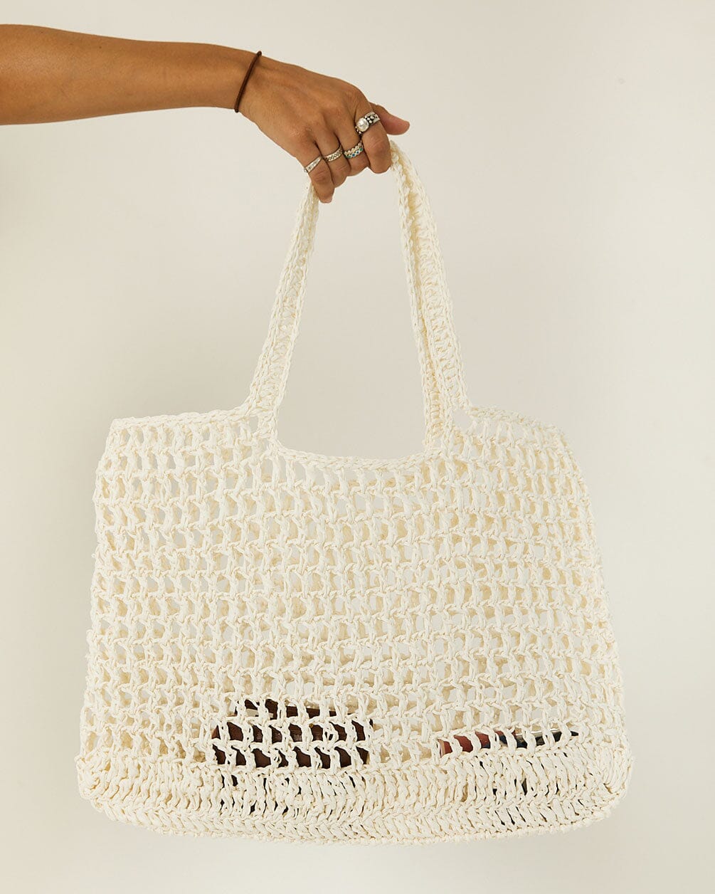 White Net Tote Bag Net Tote Bag IN YOUR SHOE 