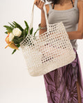 White Net Tote Bag