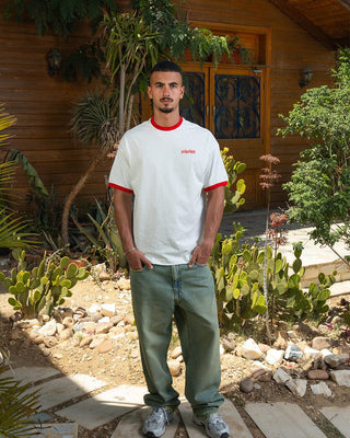 White Retro Oversized Tee Printed Oversized Tees IN YOUR SHOE 