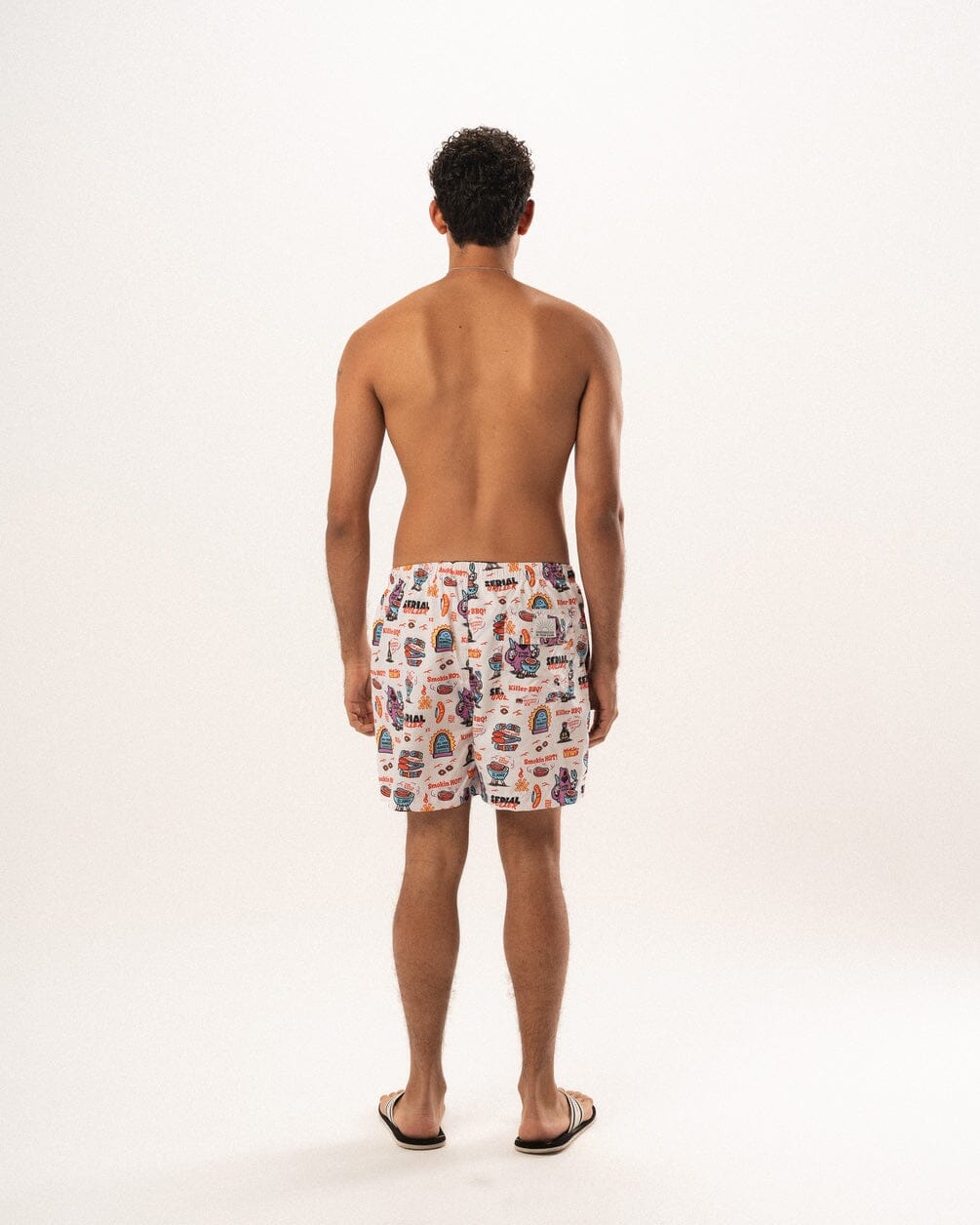 White Serial Griller Swim Shorts Swim Shorts IN YOUR SHOE XXL 