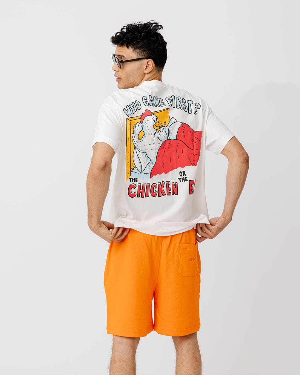 Who Came First Printed Oversized Tee Printed Oversized Tees In Your Shoe M 