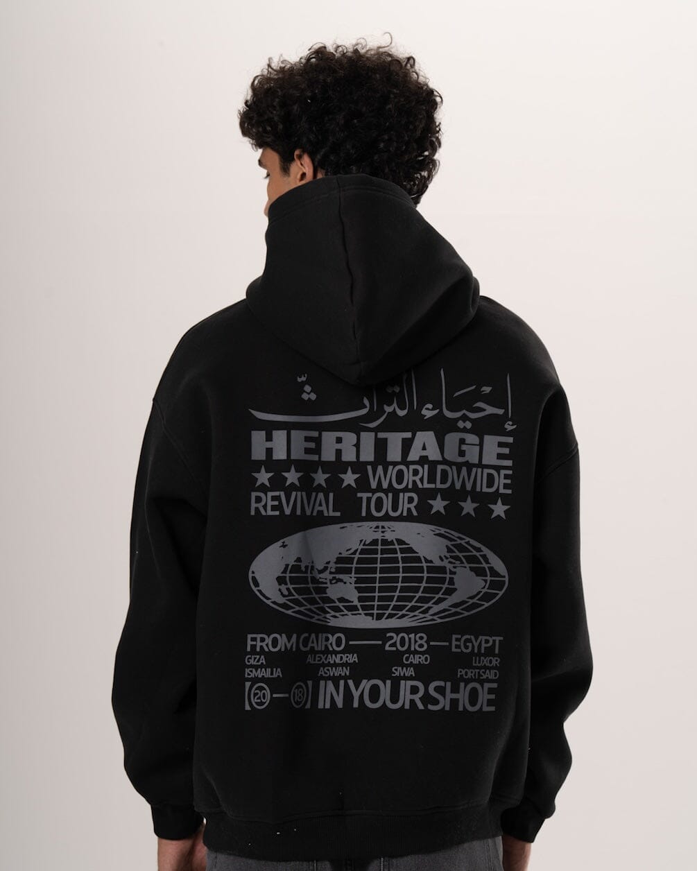 Worldwide Tour Oversized Hoodie Printed Hoodies IN YOUR SHOE L 