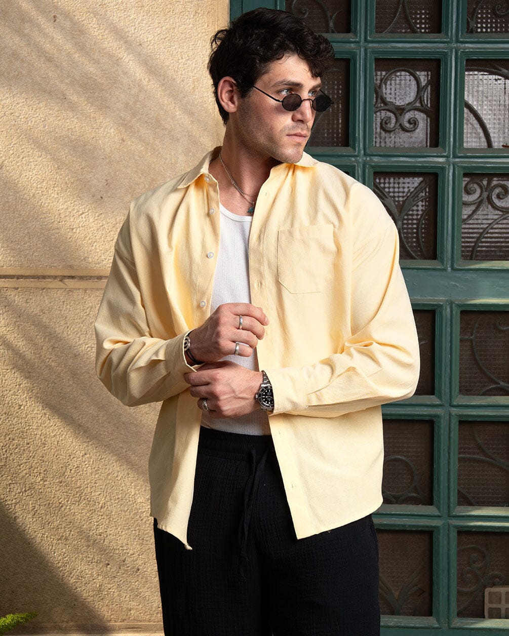 Yellow Oversized Oxford Shirt Oxford Shirt IN YOUR SHOE S 