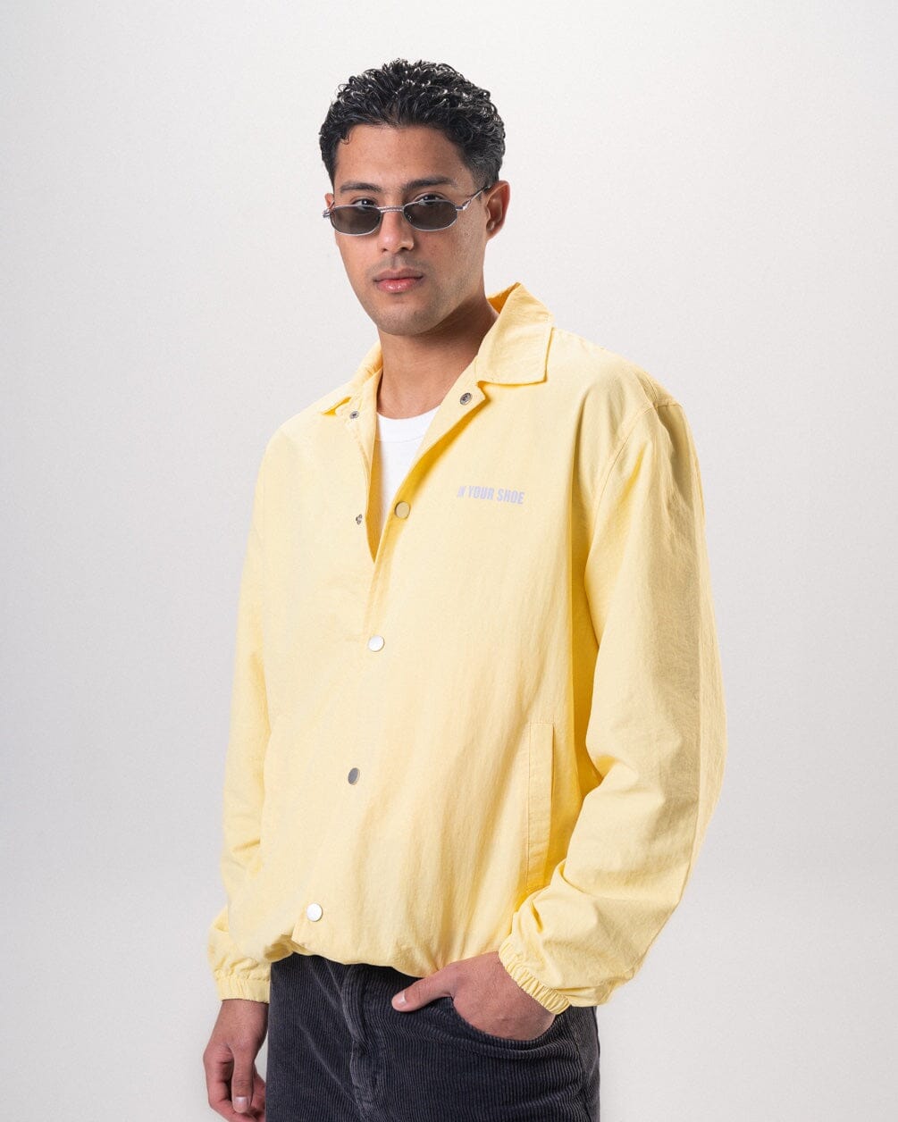 Yellow Printed Regular Windbreaker Windbreaker IN YOUR SHOE 