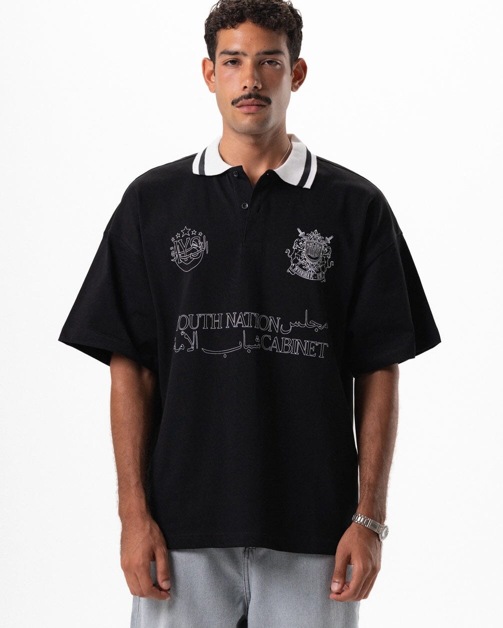 Youth Nation Oversized Polo Polo T-Shirts IN YOUR SHOE M 