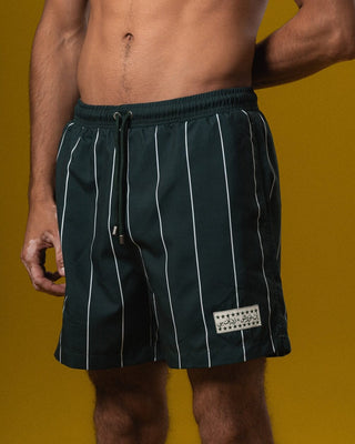 ZED Green Striped Swim Shorts Swim Shorts IYS X ZED S 
