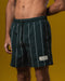 ZED Green Striped Swim Shorts