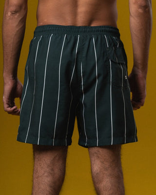 ZED Green Striped Swim Shorts Swim Shorts IYS X ZED M 