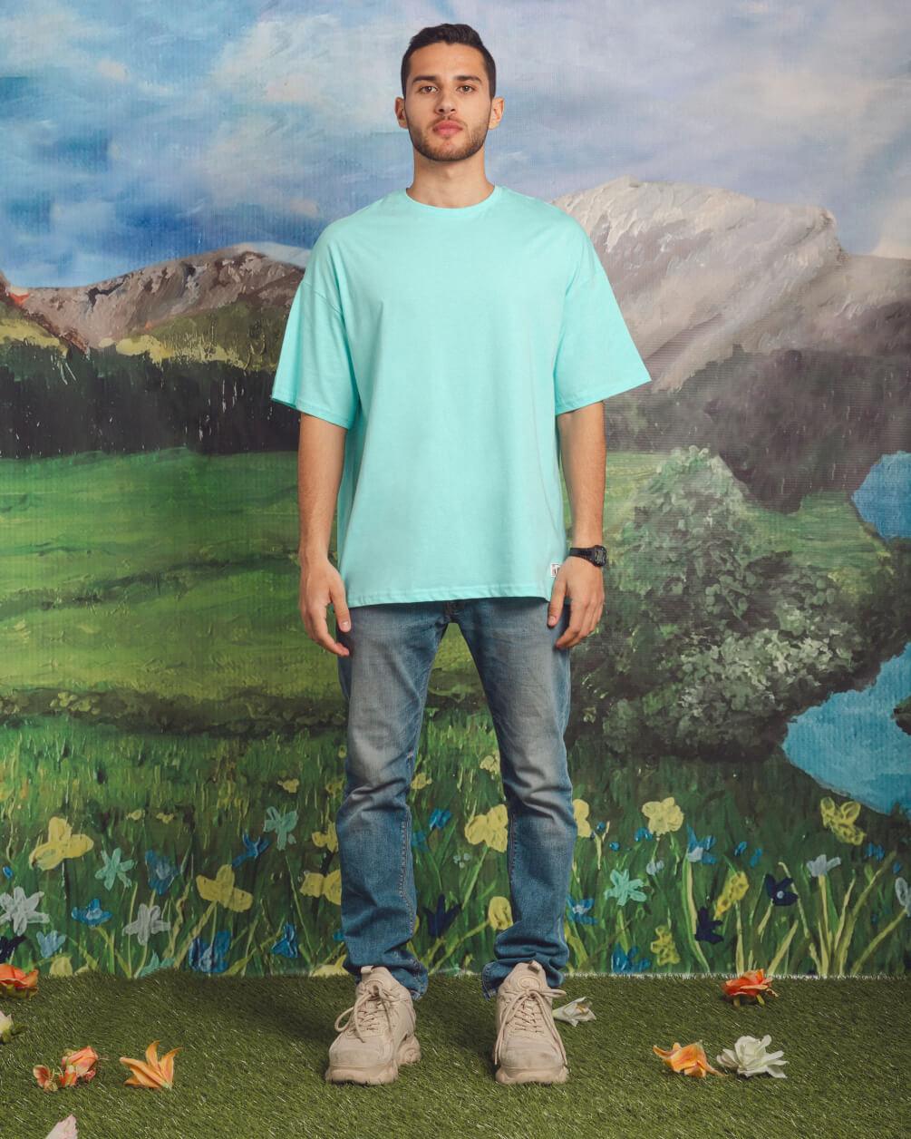Baby Blue - Basic Oversized Tees Basic Oversized Tees IN YOUR SHOE M 
