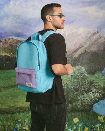 Baby Blue x Purple Backpack Backpacks IN YOUR SHOE 