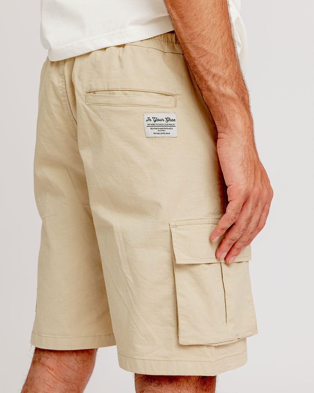 Beige Cargo Short Cargo Shorts IN YOUR SHOE 