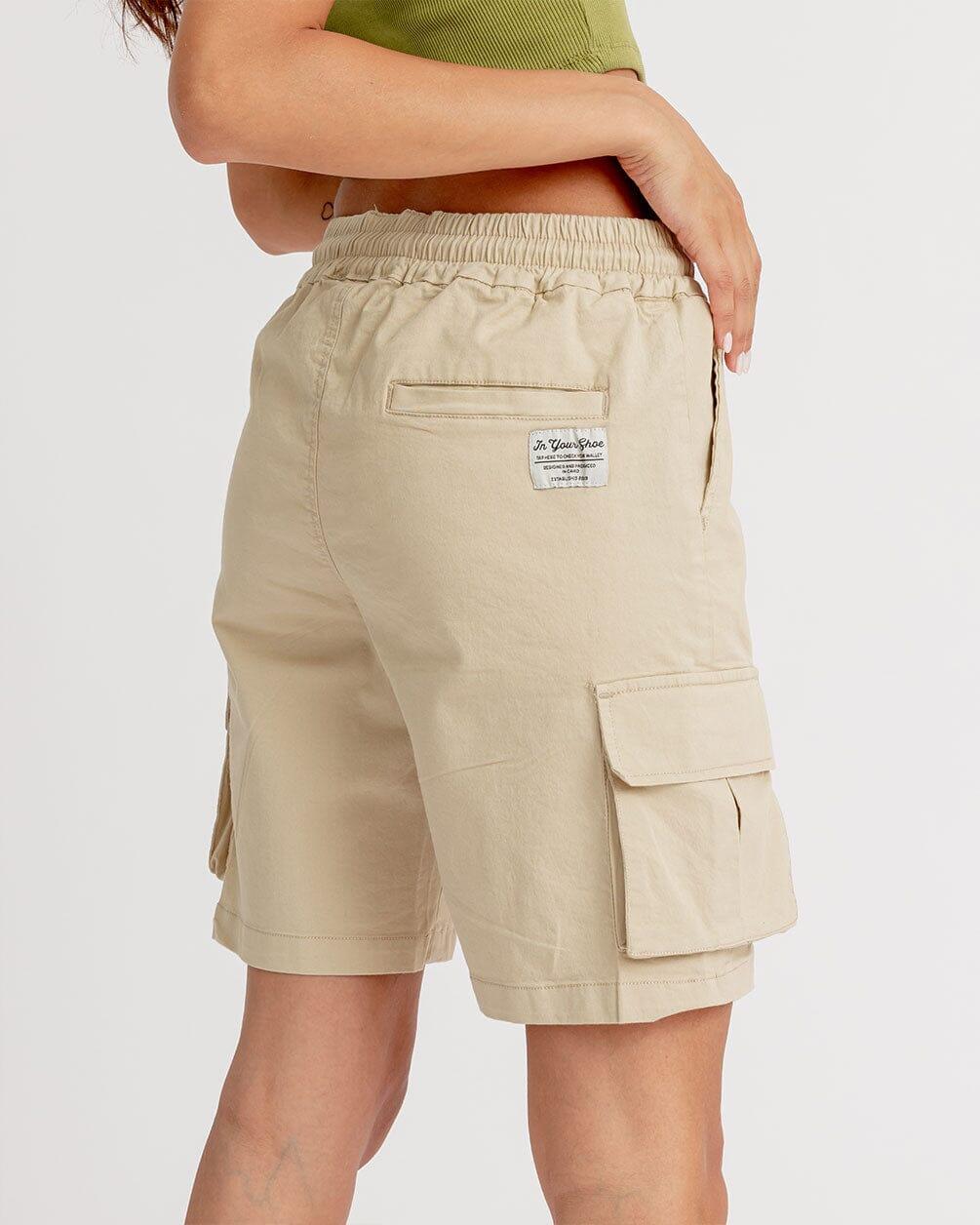 Beige Cargo Short Cargo Shorts IN YOUR SHOE 