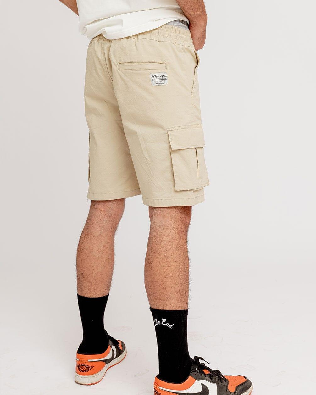 Beige Cargo Short Cargo Shorts IN YOUR SHOE 