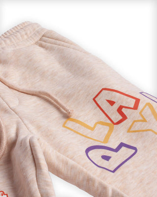 Beige Printed Swants (Kids Sweatpants) Swants (Kids) IN YOUR SHOE 
