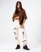 Beige Printed Sweatpants