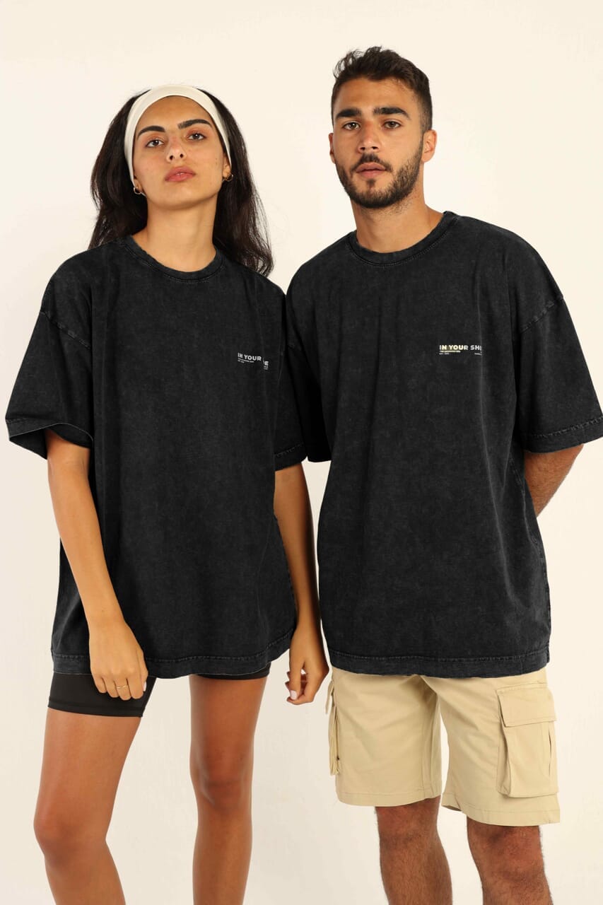Black Acid Washed Oversized Tee – IN YOUR SHOE