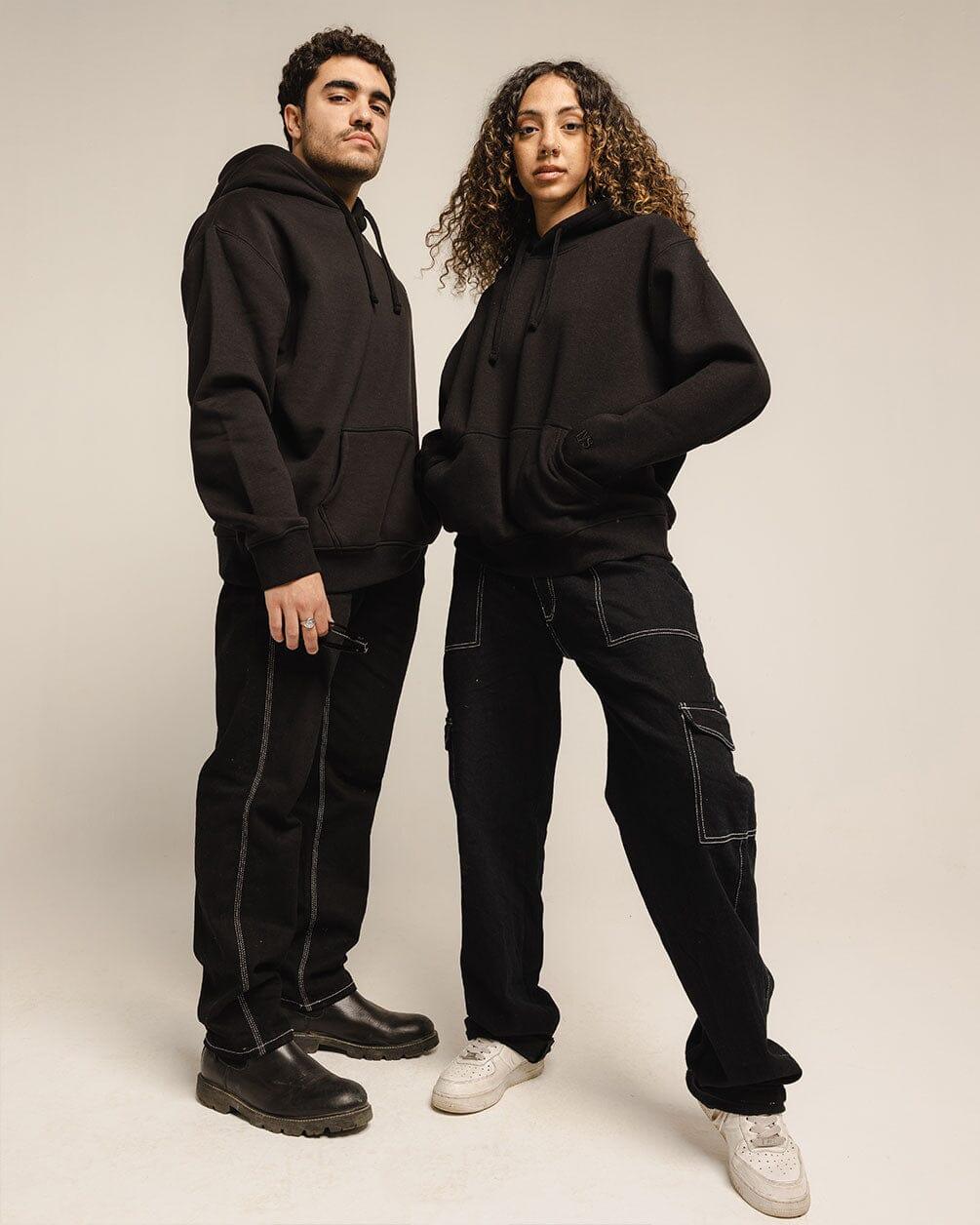 Black Hoodie Plain Hoodies IN YOUR SHOE 