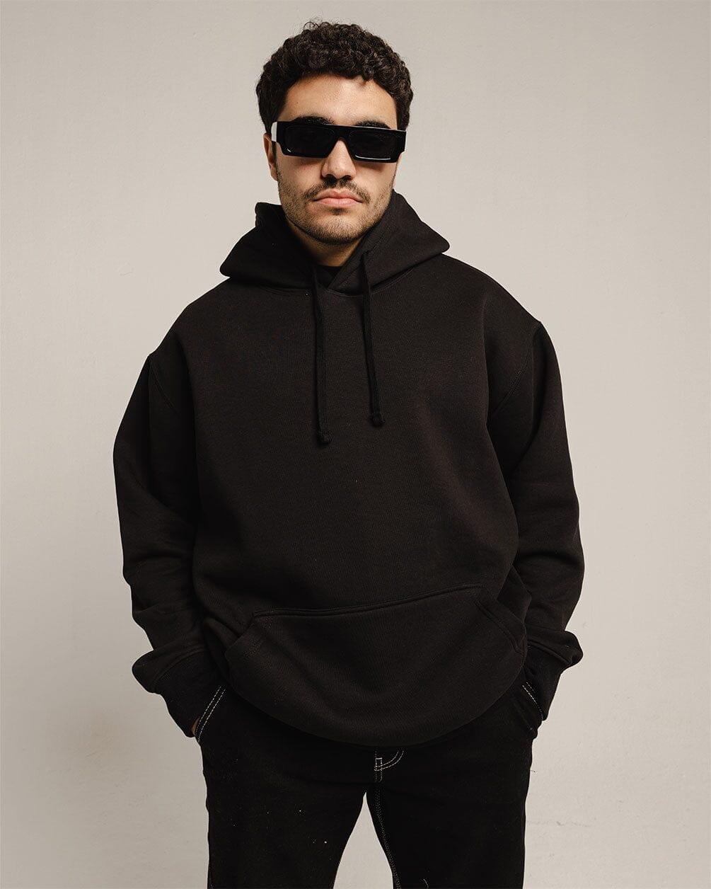 Black Hoodie Plain Hoodies IN YOUR SHOE XL 