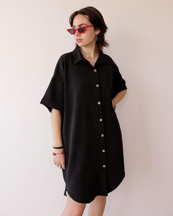 Black Shirt Dress