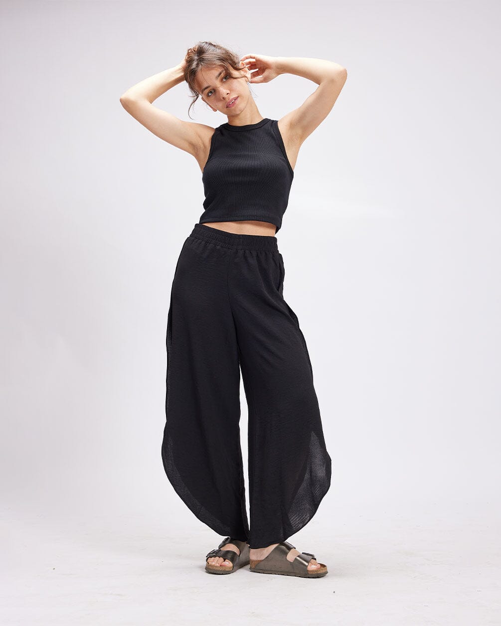 Black Slit Pants Slit Pants IN YOUR SHOE 