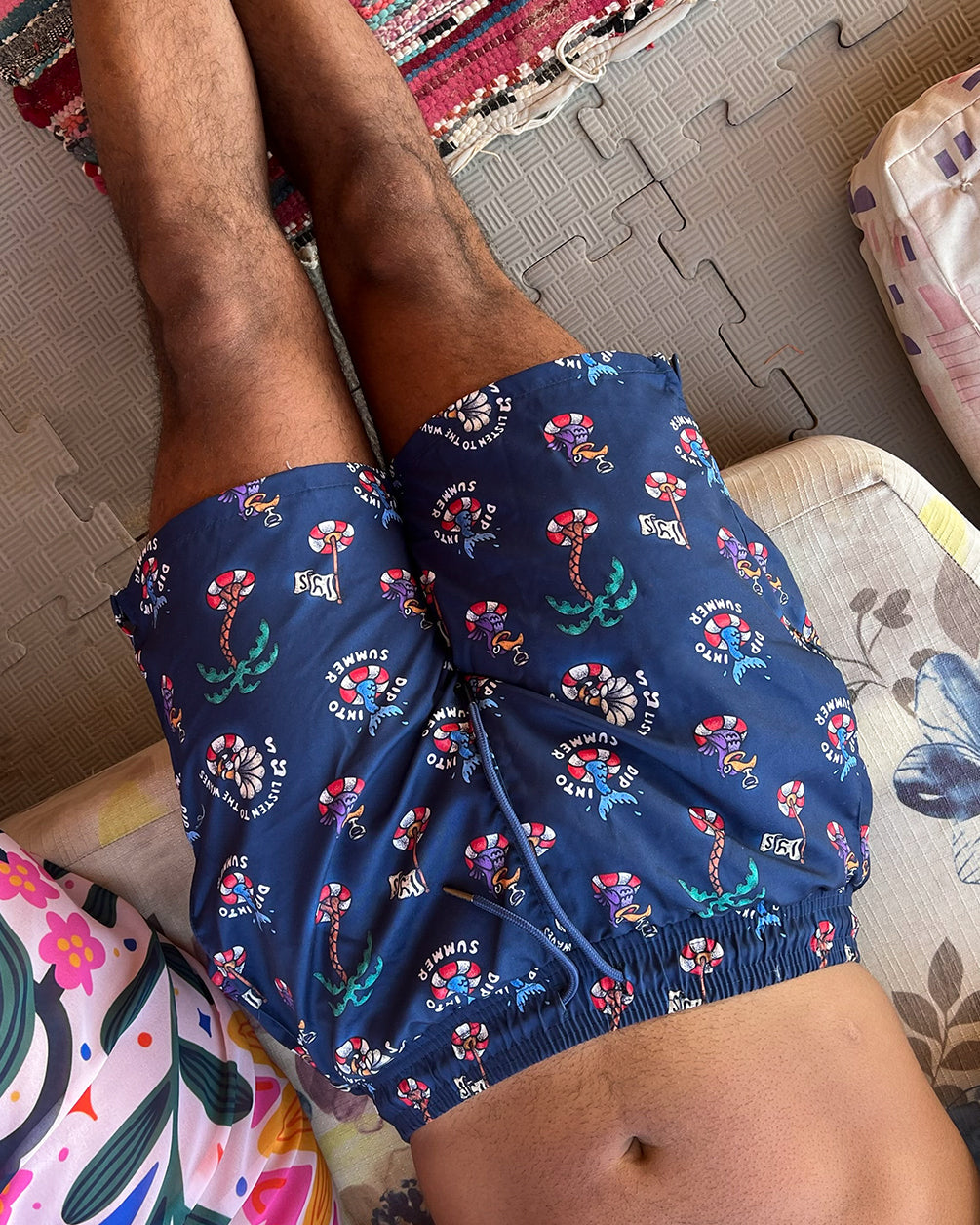 Blue Dip Into Summer - Swim Shorts Swim Shorts IN YOUR SHOE S 