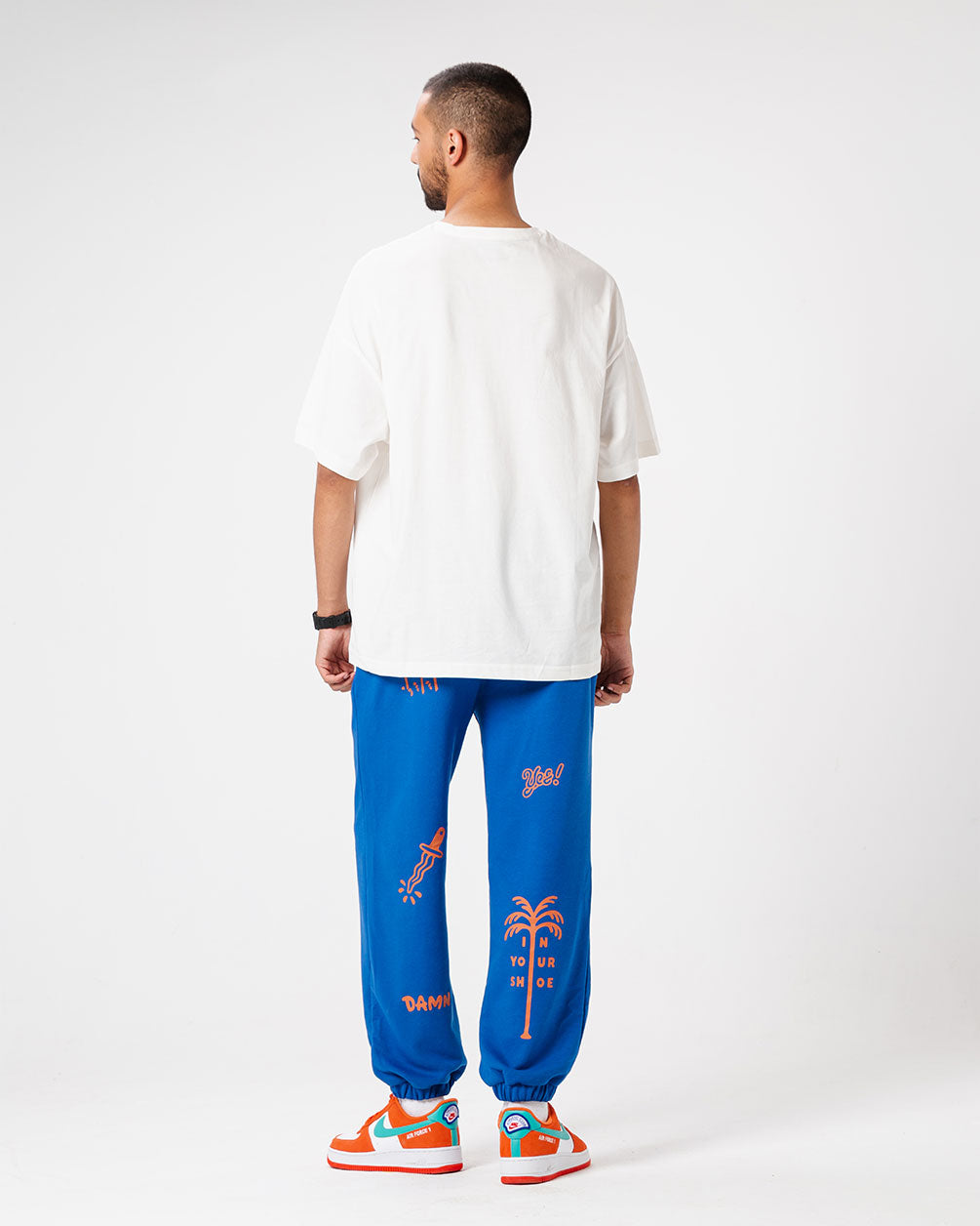 Blue Printed Swants (Sweatpants) Swants IN YOUR SHOE XL 