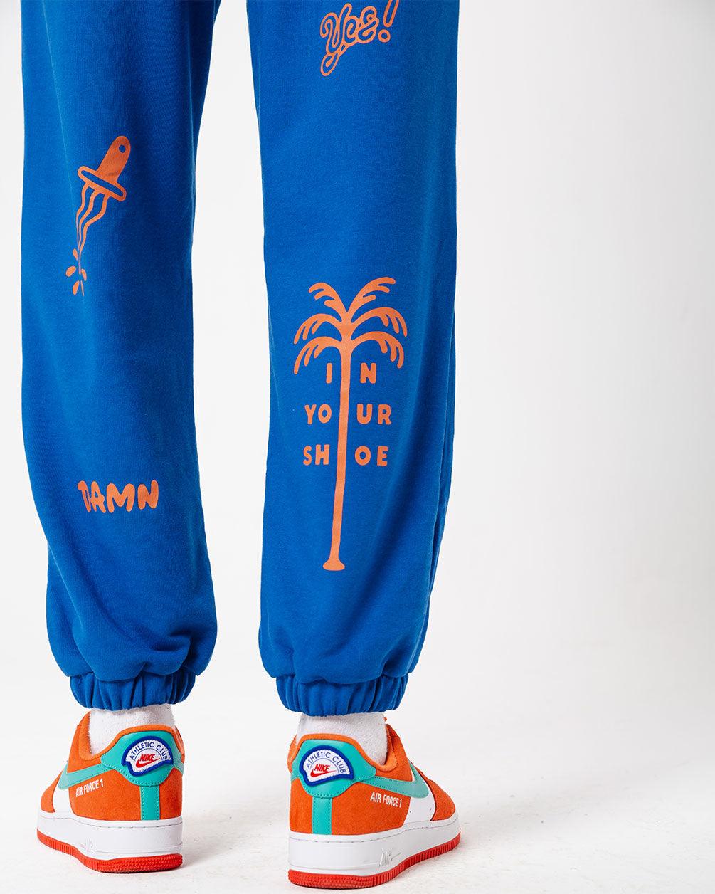 Blue Printed Swants (Sweatpants) Swants IN YOUR SHOE 