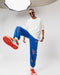 Blue Printed Sweatpants