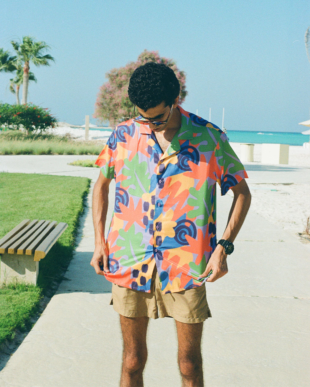 Blue Spiral Hawaiian Shirt Shirts IN YOUR SHOE L-XL 