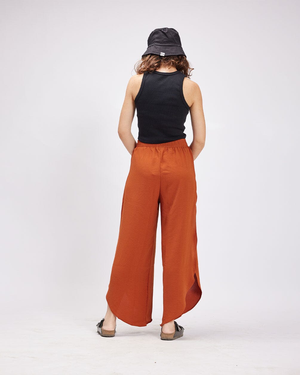Brick Red Slit Pants Slit Pants IN YOUR SHOE L 