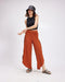 Brick Red Slit Pants