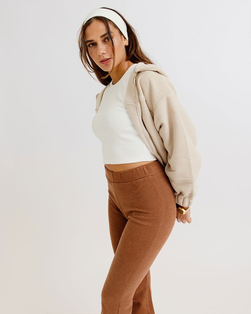 Brown Flare Pants Flare Pants IN YOUR SHOE M 