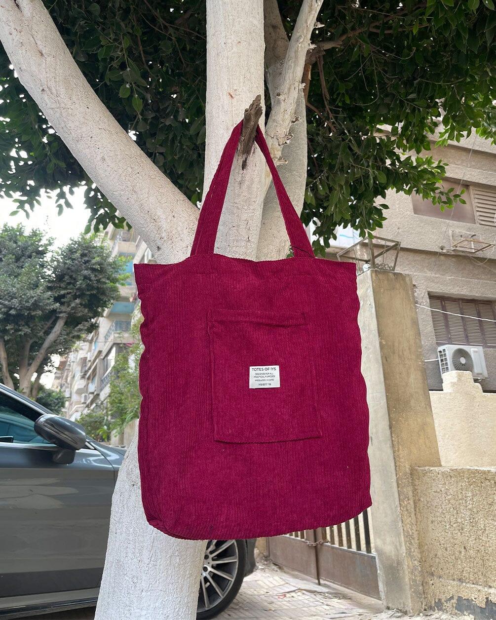 Burgundy tote online handbag