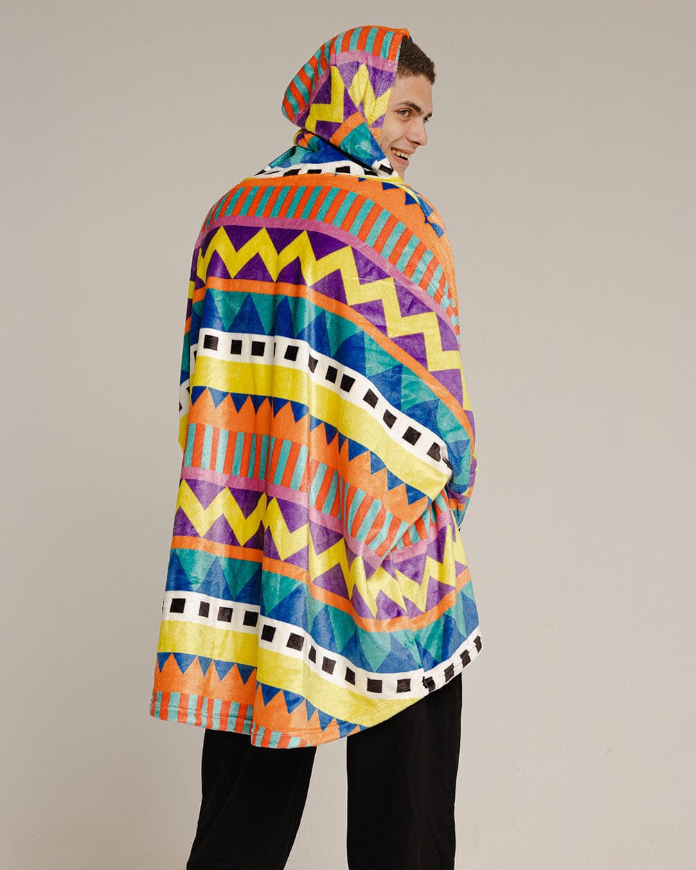 Checkered Waves Hoodie Blanket hoodie blanket IN YOUR SHOE 